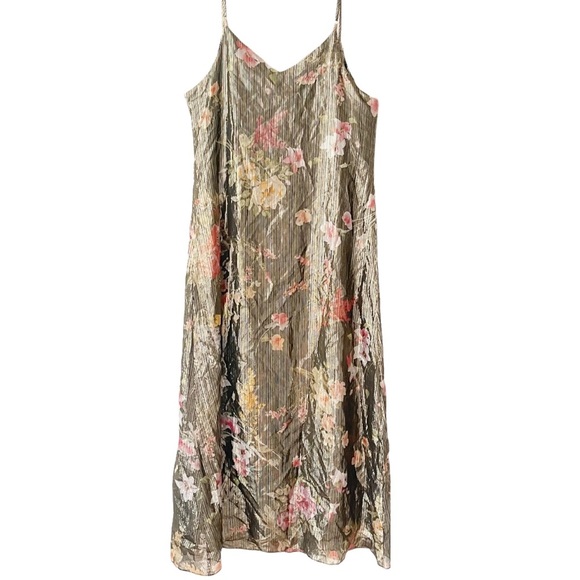 WARM silk metallic woven slip dress relax fit - Picture 2 of 16